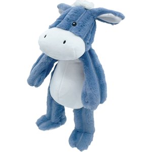 Petlou Farm Friends Donkey Squeaky Plush Dog Toy, Blue, 16-in