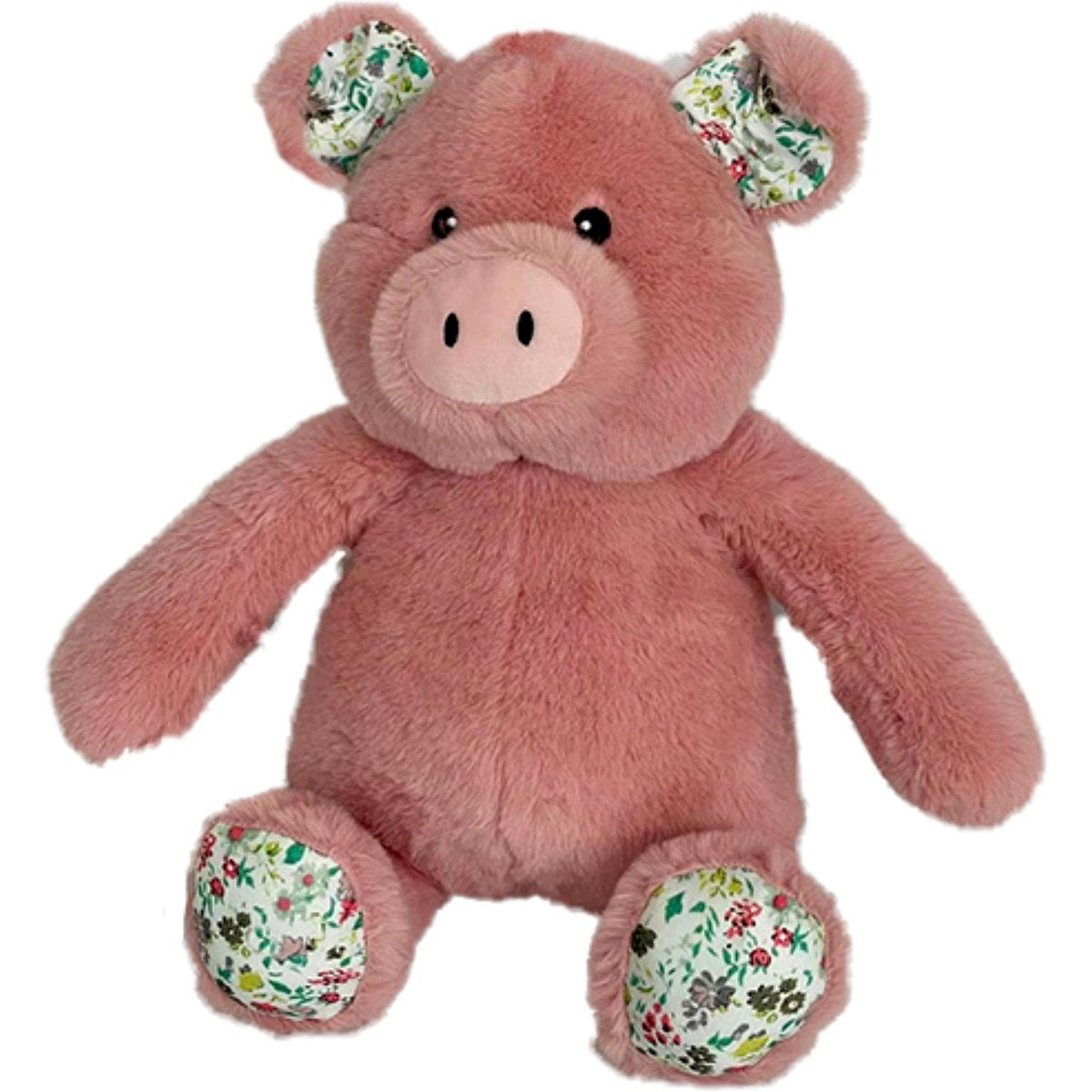 Petlou Pig Squeaky Plush Dog Toy, Mauve, 15-in