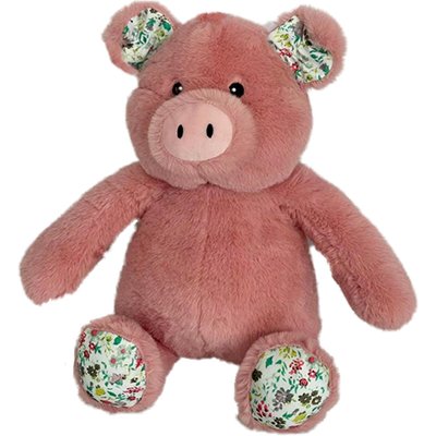 Petlou Petlou Pig Squeaky Plush Dog Toy, Mauve, 15-in