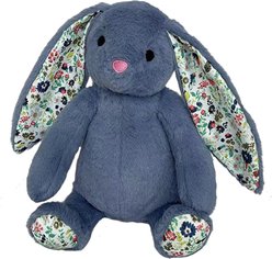 Petlou Rabbit Squeaky Plush Dog Toy, Blue, 15-in