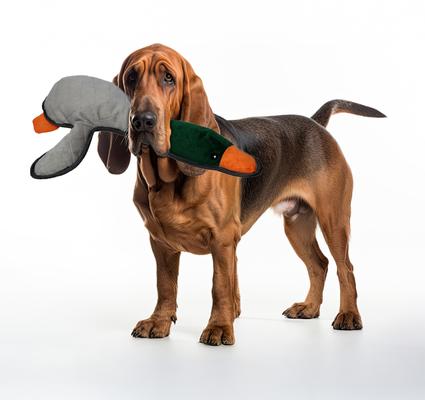 Show full view: Petlou Bite Me Mallard Duck Squeaky Plush Dog Toy, Grey, 14-in slide 3 of 6