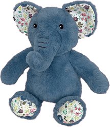 Petlou Elephant Squeaky Plush Dog Toy, Blue, 15-in