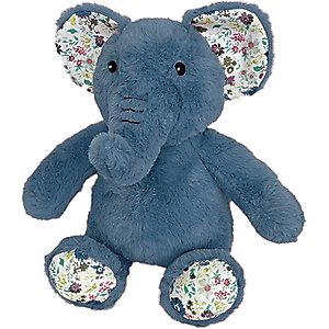 Petlou Elephant Squeaky Plush Dog Toy, Blue, 15-in