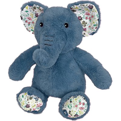 Petlou Petlou Elephant Squeaky Plush Dog Toy, Blue, 15-in