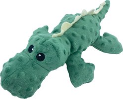 Petlou Dotty Friends Crocodile Squeaky Plush Dog Toy, Green, 18-in