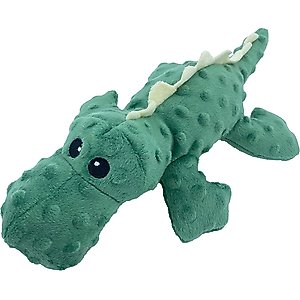 Petlou Dotty Friends Crocodile Squeaky Plush Dog Toy, Green, 18-in
