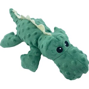Petlou Dotty Friends Crocodile Squeaky Plush Dog Toy, Green, 14-in