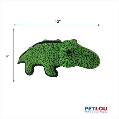Show full view: Petlou Farmhouse Crocodile Squeaky Plush Dog Toy, Green, 13-in slide 3 of 5
