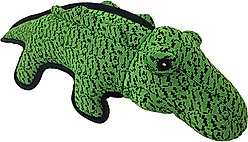 Petlou Farmhouse Crocodile Squeaky Plush Dog Toy, Green, 13-in