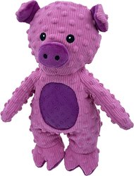 Petlou Dotty Friends 3.0 Pig Squeaky Plush Dog Toy, Pink, 13-in