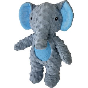 Petlou Dotty Friends 3.0 Elephant Squeaky Plush Dog Toy, Grey, 13-in