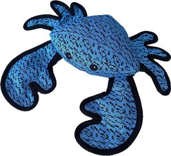 Petlou Farmhouse Crab Squeaky Plush Dog Toy, Blue, 12-in