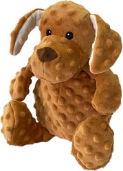 Petlou Dotty Friends Dog Squeaky Plush Dog Toy, Brown, 12-in