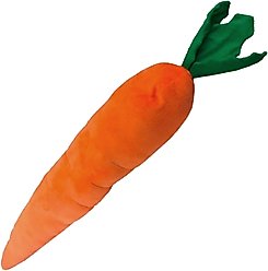 Petlou Carrot Squeaky Plush Dog Toy, Orange, 29-in