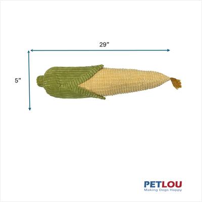Show full view: Petlou Corn Squeaky Plush Dog Toy, Yellow, 29-in slide 3 of 6