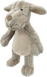 Petlou Farm Friends Dog Squeaky Plush Dog Toy, Brown, 16-in