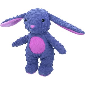 Petlou Dotty Friends 3.0 Rabbit Squeaky Plush Dog Toy, Purple, 13-in