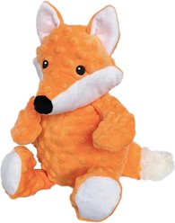 Petlou Dotty Friends Fox Squeaky Plush Dog Toy, Orange, 12-in