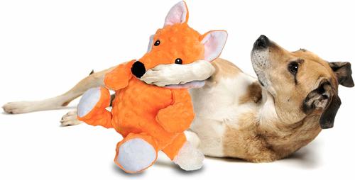 Show full view: Petlou Dotty Friends Fox Squeaky Plush Dog Toy, Orange, 12-in slide 2 of 5