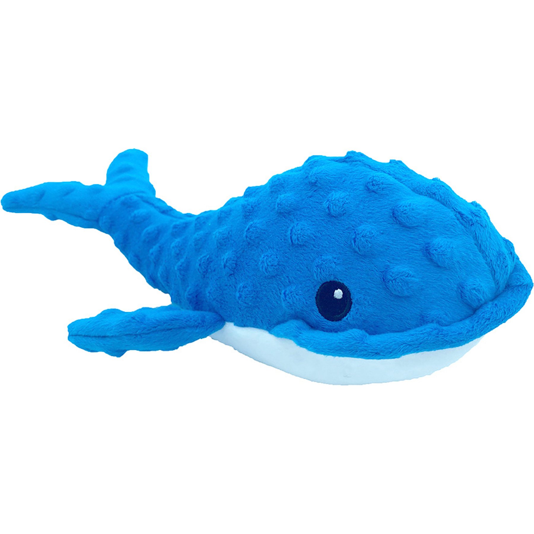 Petlou Dotty Friends Whale Squeaky Plush Dog Toy, Blue, 12-in