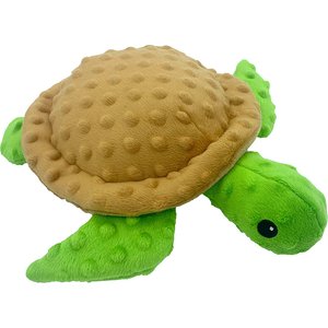 Petlou Dotty Friends Tortoise Squeaky Plush Dog Toy, Green, 12-in