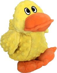 Petlou Dotty Friends Duck Squeaky Plush Dog Toy, Yellow, 12-in