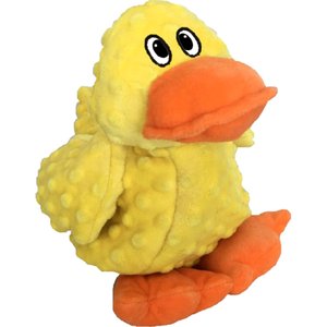 Petlou Dotty Friends Duck Squeaky Plush Dog Toy, Yellow, 12-in