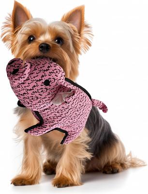 Show full view: Petlou Farmhouse Pig Squeaky Plush Dog Toy, Pink, 11-in slide 2 of 6