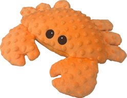 Petlou Dotty Friends Crab Squeaky Plush Dog Toy, Orange, 12-in