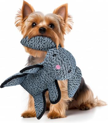 Show full view: Petlou Farmhouse Rabbit Squeaky Plush Dog Toy, Blue, 10-in slide 2 of 5