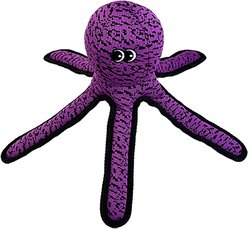 Petlou Farmhouse Octopus Squeaky Plush Dog Toy, Purple, 11-in