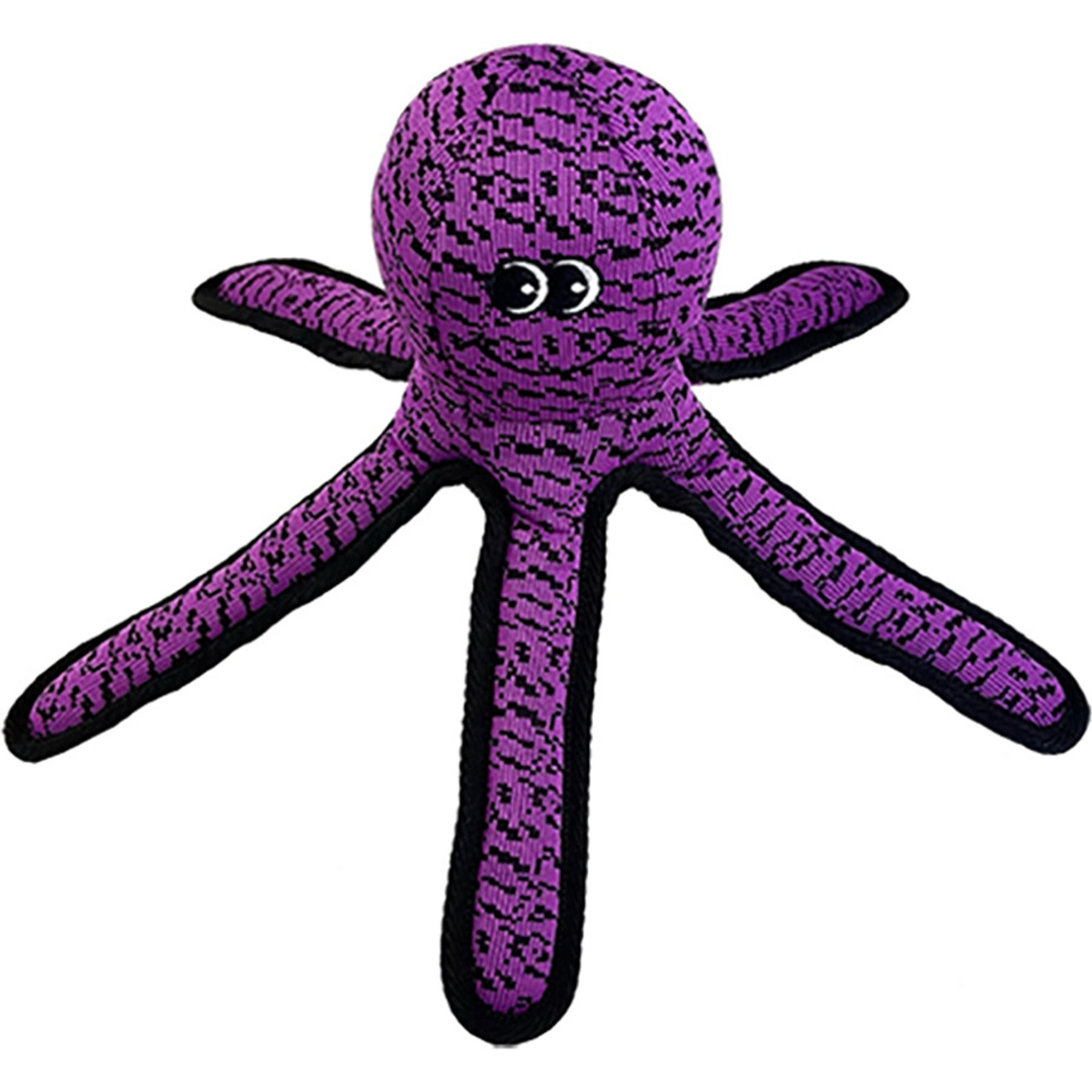 Petlou Farmhouse Octopus Squeaky Plush Dog Toy, Purple, 11-in