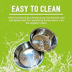 Funky Flies Dream Catcher SkateBowls Stainless Steel Elevated Dog Bowls, 3-cup, Black slide 2 of 9