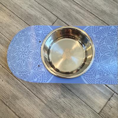 Show full view: Funky Flies Dream Catcher SkateBowls Stainless Steel Elevated Dog Bowls, 3-cup, Purple slide 5 of 11