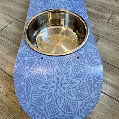 Show full view: Funky Flies Dream Catcher SkateBowls Stainless Steel Elevated Cat Bowls, 3-cup, Purple slide 2 of 9