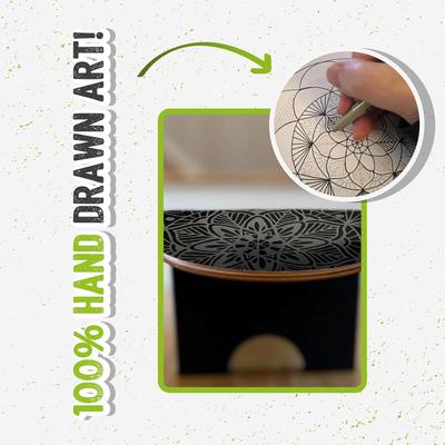 Show full view: Funky Flies Dream Catcher SkateBowls Stainless Steel Elevated Dog Bowls, 3-cup, Black slide 9 of 11