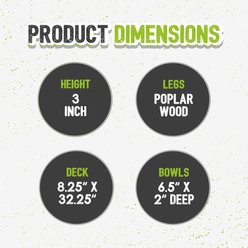 Funky Flies Cats with Attitude SkateBowls Stainless Steel Elevated Cat Bowls, 3-cup slide 2 of 9