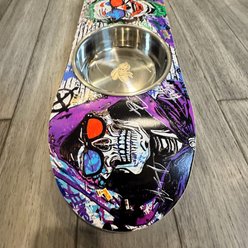 Funky Flies Villains In 3D SkateBowls Stainless Steel Elevated Dog Bowls, 3-cup slide 2 of 7