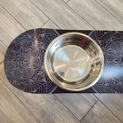 Show full view: Funky Flies Dream Catcher SkateBowls Stainless Steel Elevated Dog Bowls, 3-cup, Black slide 5 of 11