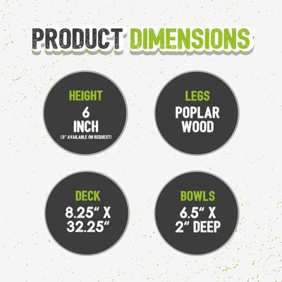 Show full view: Funky Flies Phunky Donuts SkateBowls Stainless Steel Elevated Dog Bowls, 3-cup slide 8 of 11