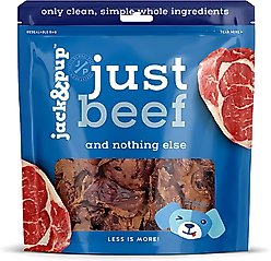 Jack & Pup Just Beef Lungs Natural Dog Chew Treats, 10-oz bag