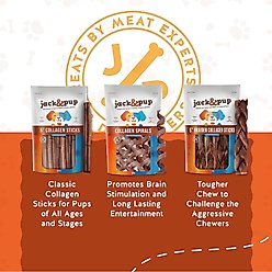 Jack & Pup Long Lasting 6-inch Beef Collagen Stick Dog Chews, 10 count slide 2 of 8