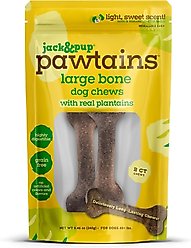 Jack & Pup Pawtains Bone Dog Chew, Large, 2 count