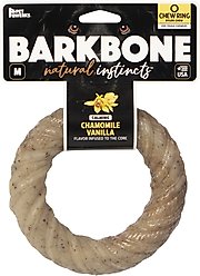 Bark Bone Chew Ring Dog Chew Toy, Tan, Medium, Chamomile Vanilla Flavor