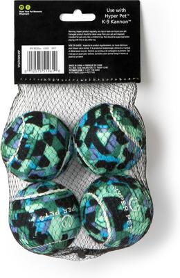 Show full view: Hyper Pet Camo Tennis Balls Dog Toys, Medium, 4 count, Blue slide 2 of 4
