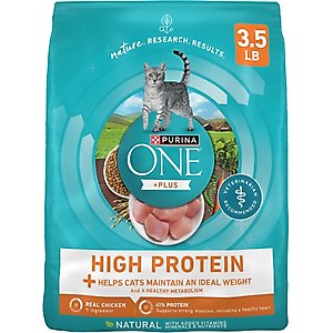 Purina ONE +Plus Ideal Weight Natural High Protein Adult Dry Cat Food, 3.5-lb bag