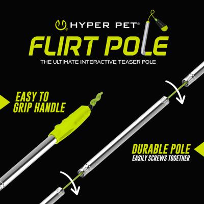 Show full view: Hyper Pet Flirt Pole Dog Training Toy, Black, Large slide 4 of 9