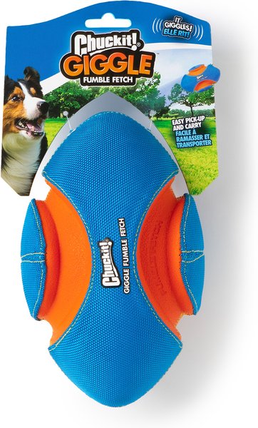 Chuckit! Giggle Fumble Fetch Dog Toy, Blue, Small