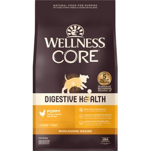 Wellness CORE Digestive Health Puppy Chicken & Brown Rice Dry Dog Food, 24-lb bag