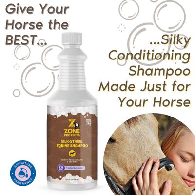 Show full view: Zone Protects Silk-Stride Horse Shampoo, Frosted Lavender, 32-fl oz bottle slide 5 of 5